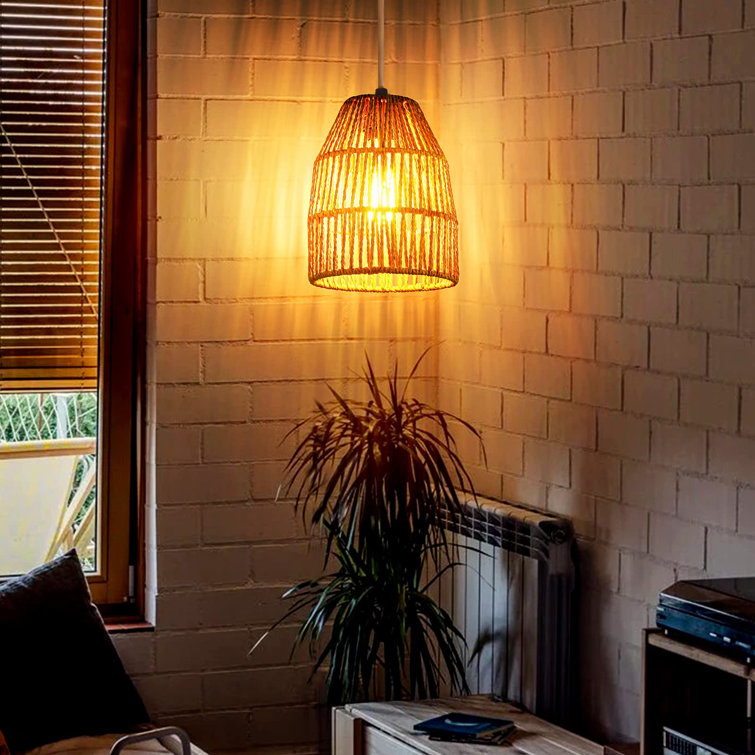 Rattan plug deals in pendant light